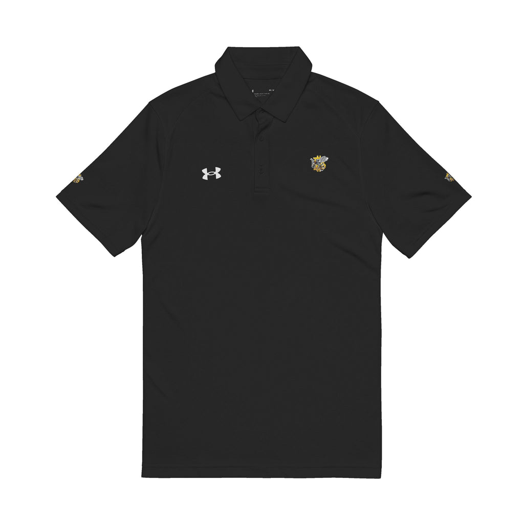 CypherHornet/Bitcoin Embroidered White Under Armour Men's Polo - Performance Golf & Casual Shirt | Clubhouse Wear