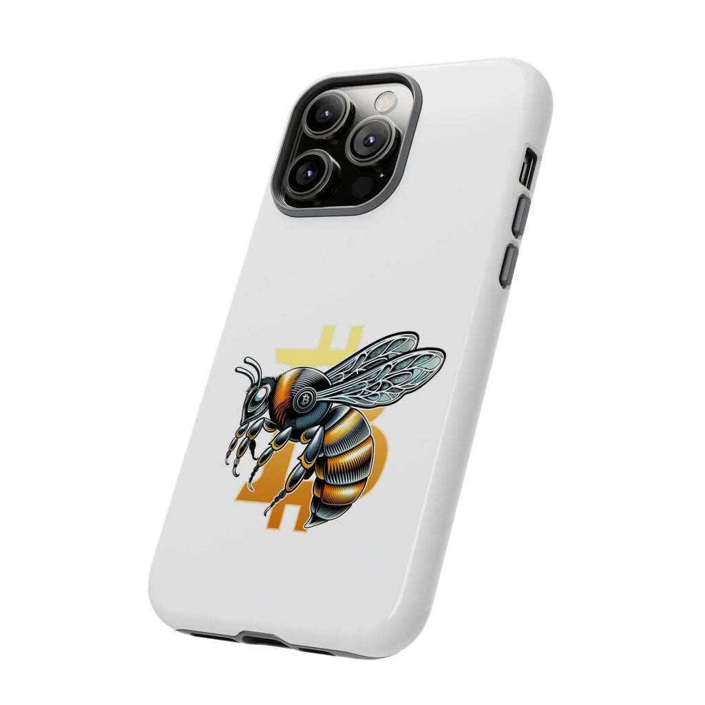 Bitcoin*Wasp Phone Case — Crypto Honeycomb Protective Tough Case | Crypto Gift