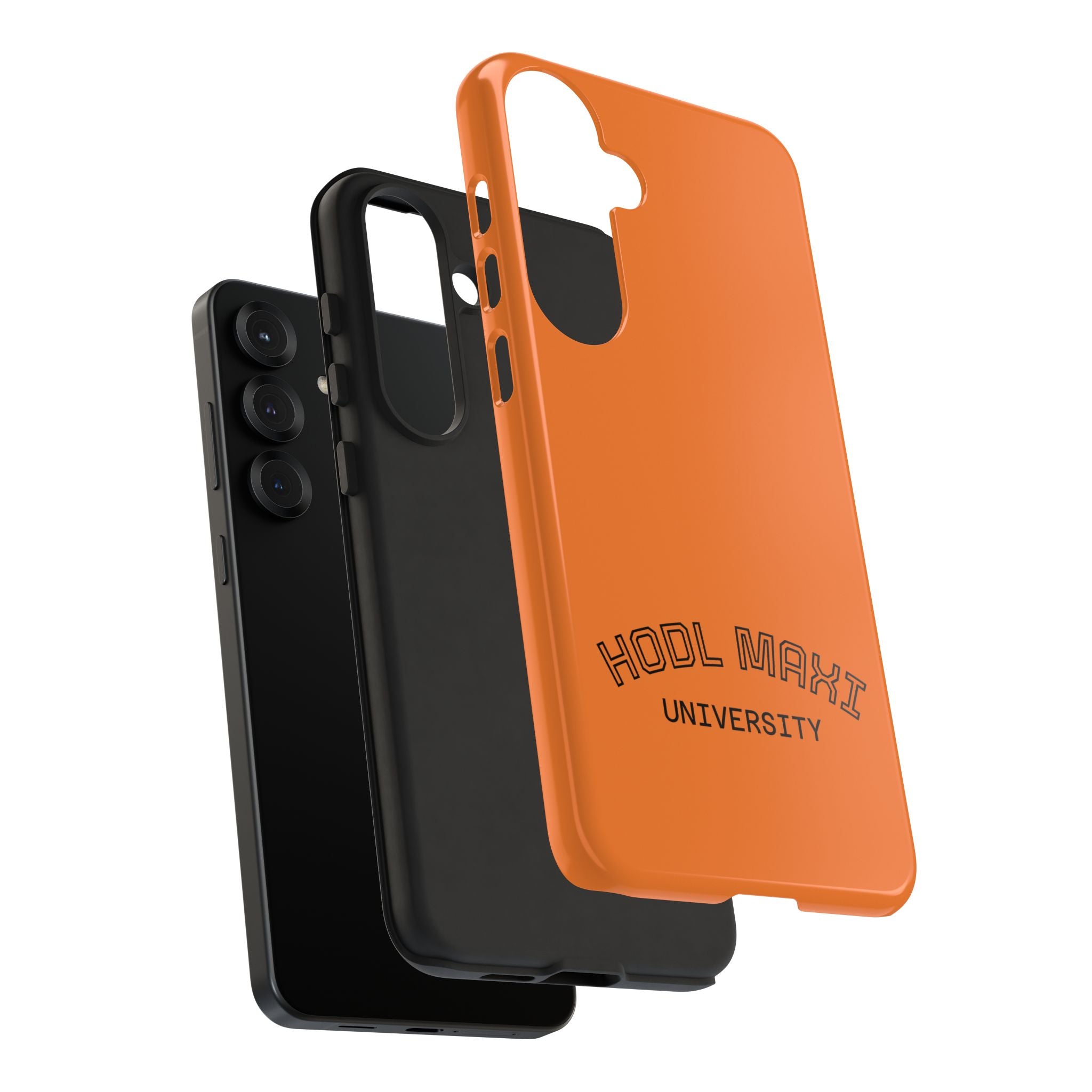 HODL MAXI University Phone Case — Orange Protective Crypto Design