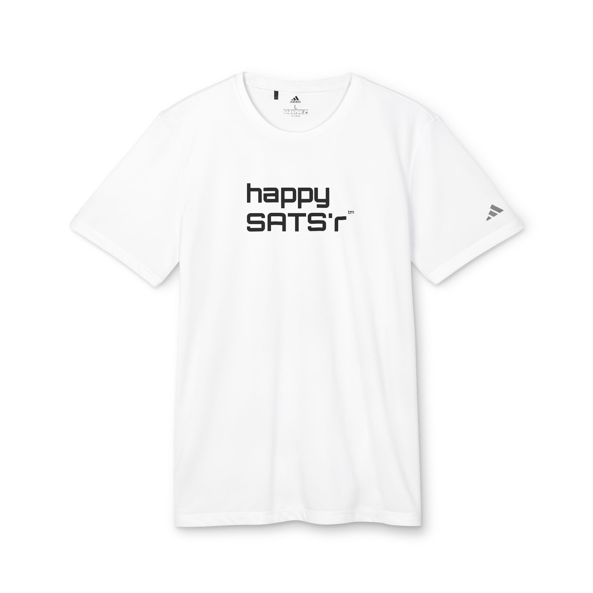 happy SATS'r -  Bitcoin High Quality Graphic Tee |  Unisex 4 Color Choice - Minimal Athletic T-Shirt | Crypto Gift