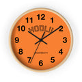 "HODL!" University Wall Clock — Orange Crypto Enthusiast Decor