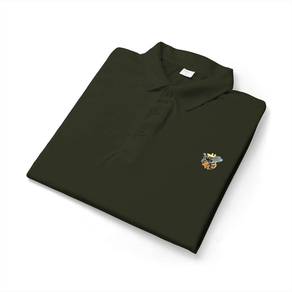 "CypherHornet-Bitcoin" Polo Shirt — Moisture-Wicking Performance Golf & Work Polo | Crypto Gift