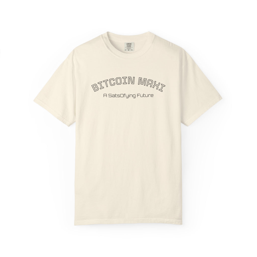 "BITCOIN MAXI  A SatsOfying Future" - Bitcoin Top Quality Custom Comfort T-Shirt | Crypto Gift