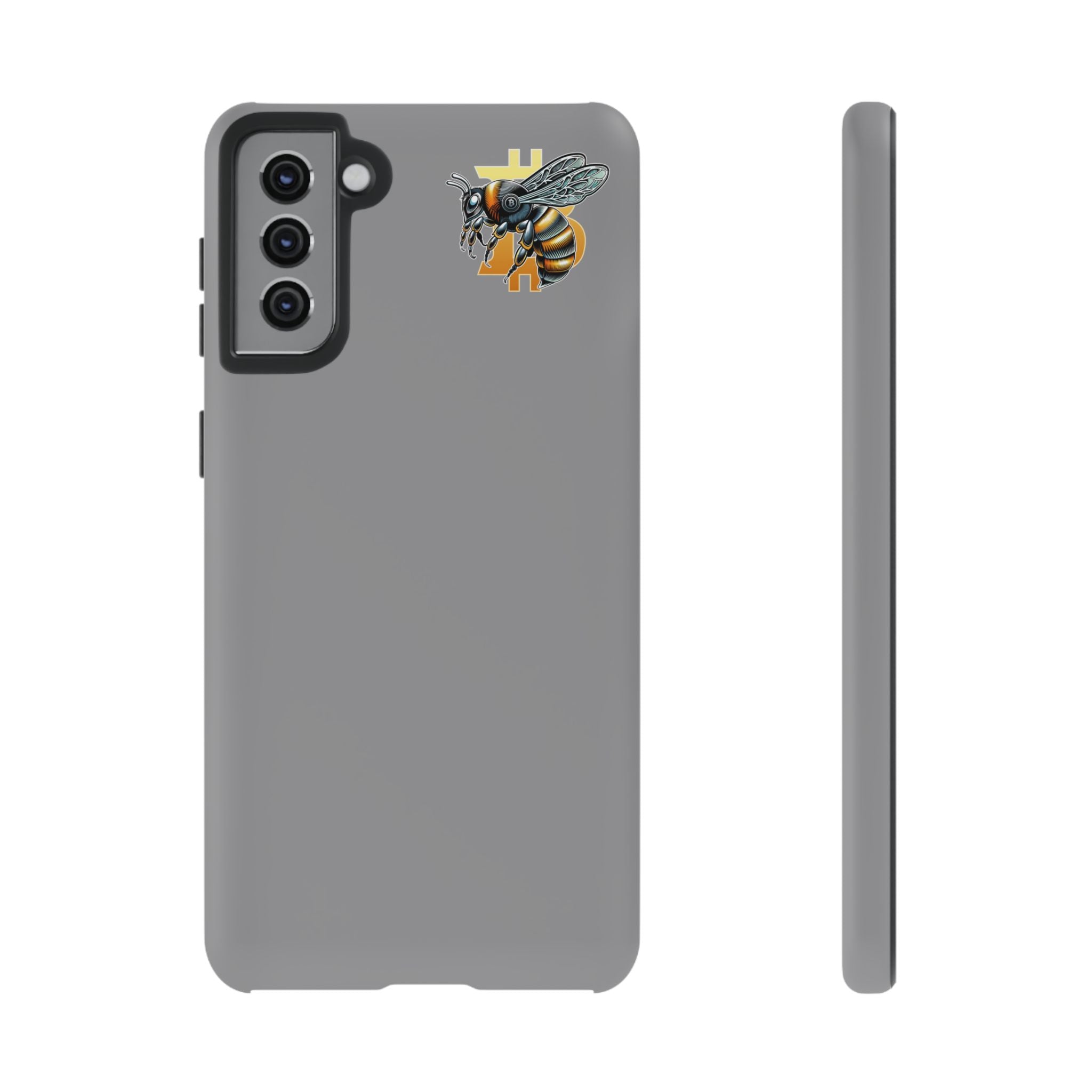 Bitcoin*Wasp Tough Phone Case — Protective Hard Shell Case with Honeycomb Accent | Crypto Gift