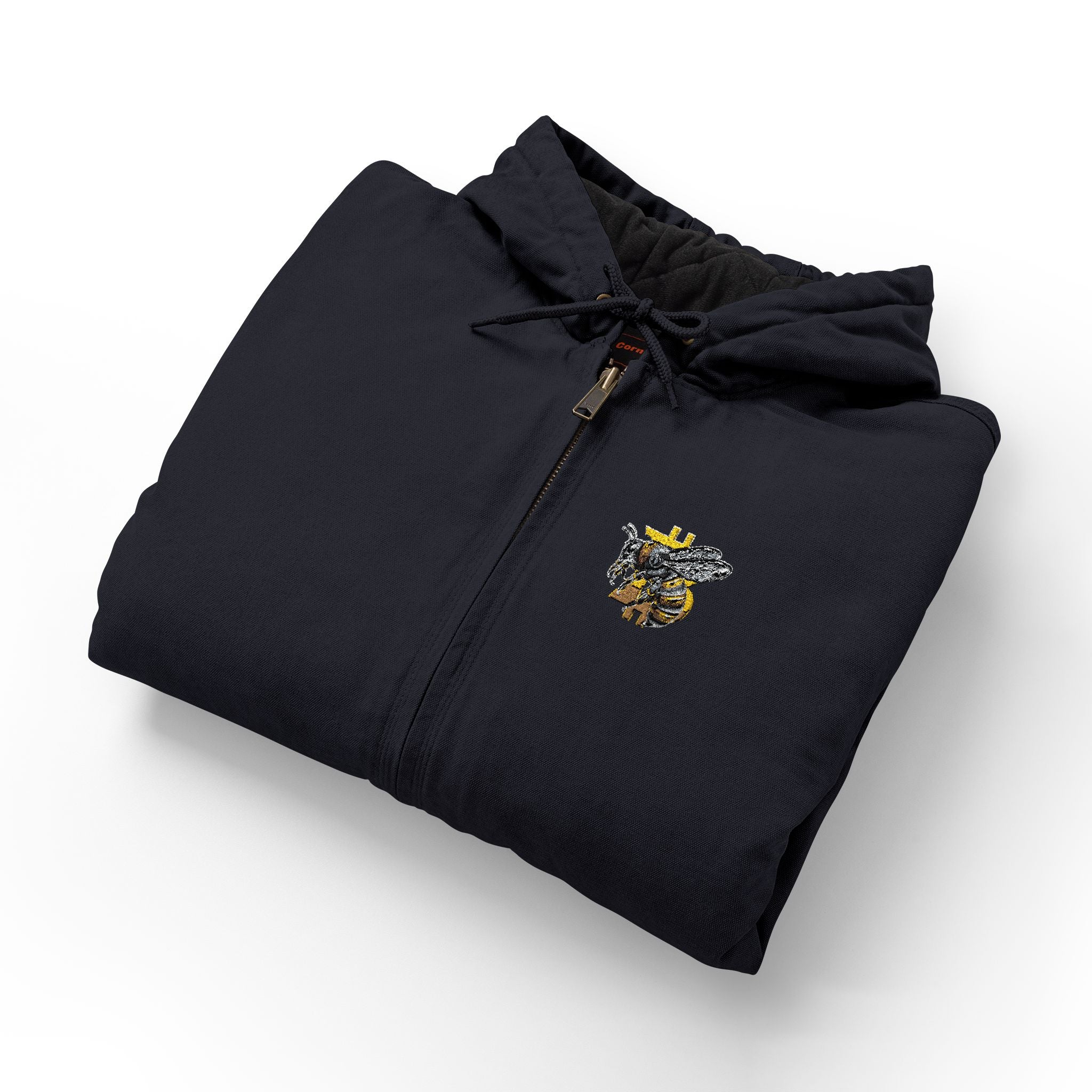 "Bitcoin/CypherHornet" Embroidered Custom Logo Work Jacket - CornerStone Duck Cloth Hooded Coat | Crypto Gift 82