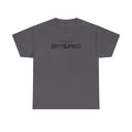 Bitcoin "Faithfully SatS.ified" Minimalist Black Ink Graphic Tee — Futuristic Tech Typography T-Shirt | Crypto Gift
