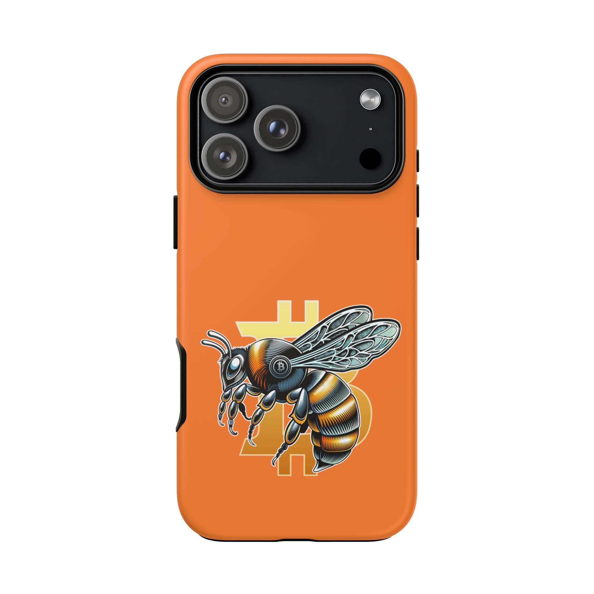 "CypherHornet-Bitcoin" Designer Phone Case - Bright Orange Protective Smartphone Cover | Crypto Gift