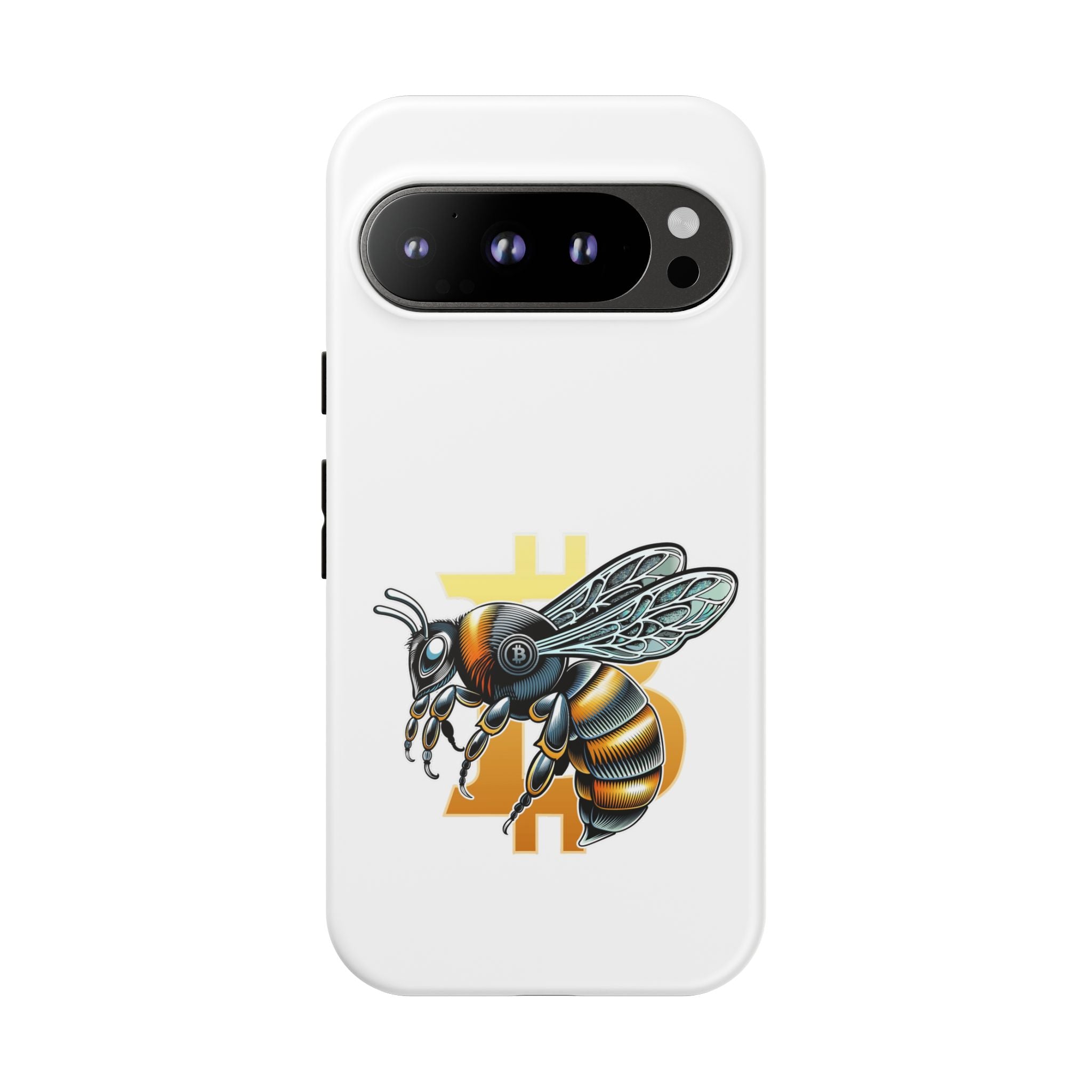 Bitcoin*Wasp Phone Case — Crypto Honeycomb Protective Tough Case | Crypto Gift