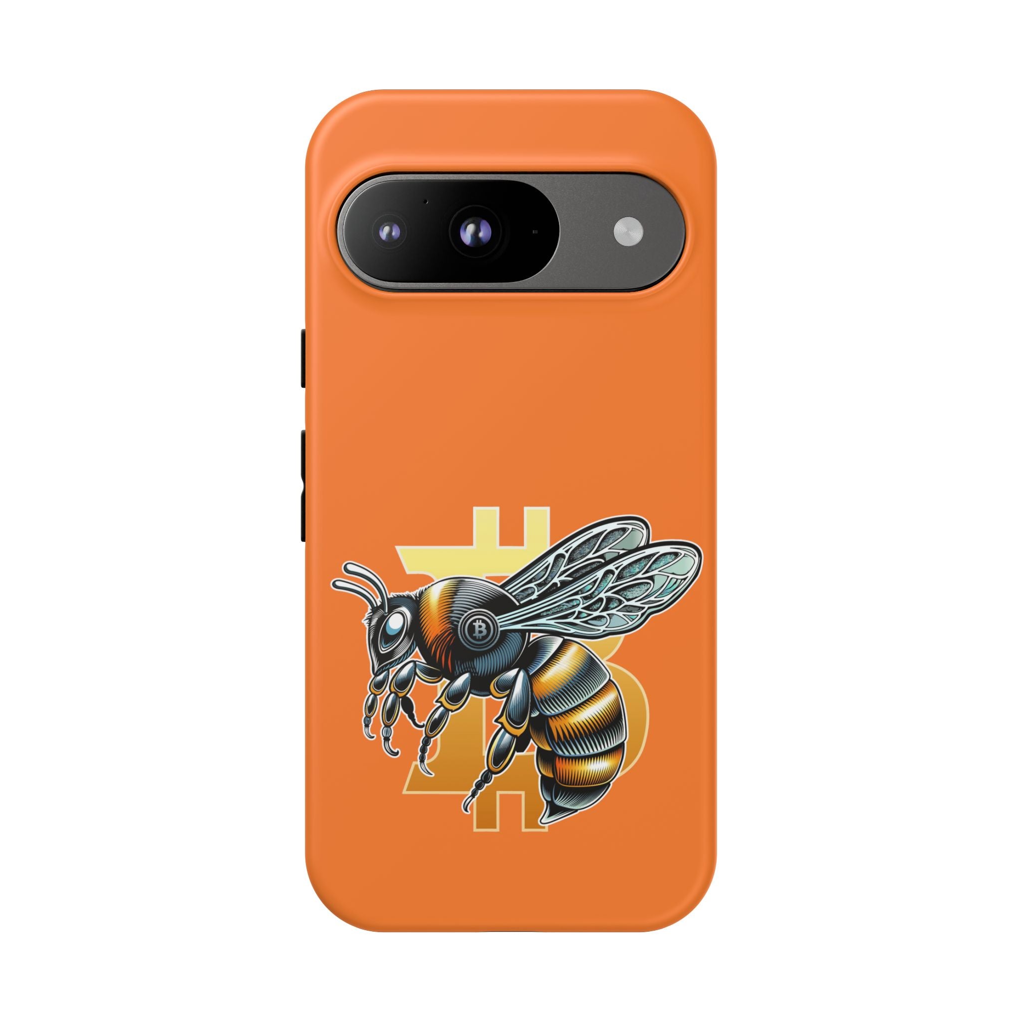 "CypherHornet-Bitcoin" Designer Phone Case - Bright Orange Protective Smartphone Cover | Crypto Gift