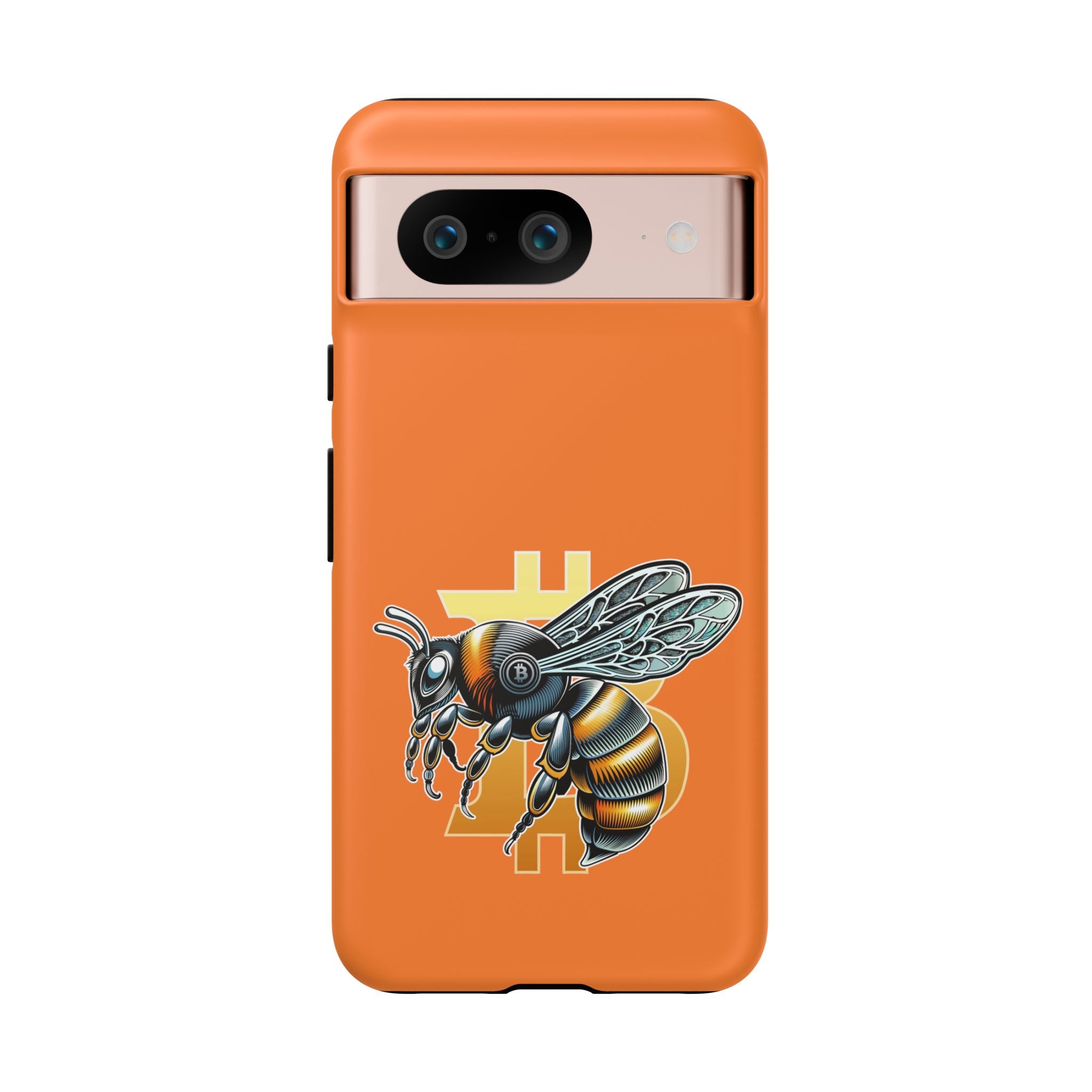 Bitcoin*Wasp Designer Phone Case - Bright Orange Protective Smartphone Cover | Crypto Gift