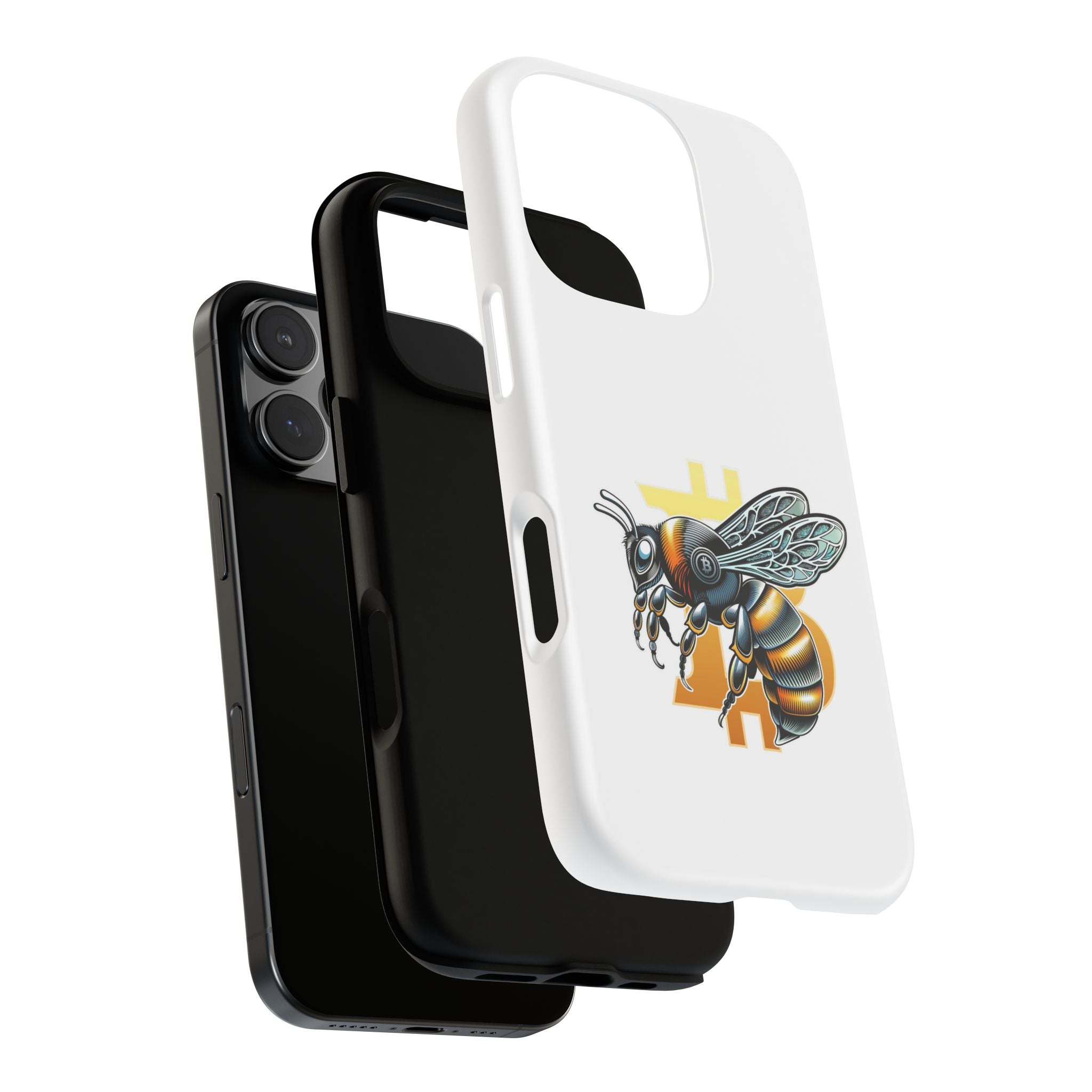 Bitcoin*Wasp Phone Case — Crypto Honeycomb Protective Tough Case | Crypto Gift
