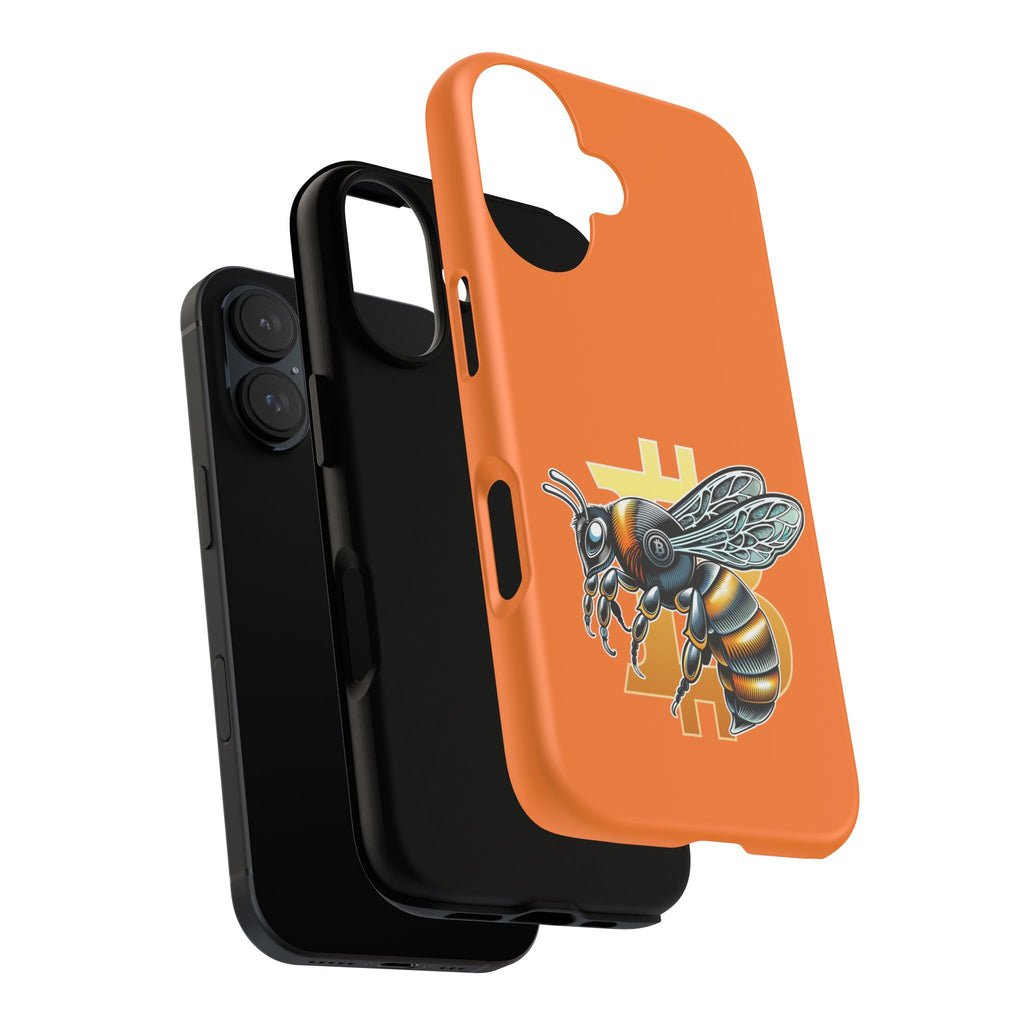 "CypherHornet-Bitcoin" Designer Phone Case - Bright Orange Protective Smartphone Cover | Crypto Gift