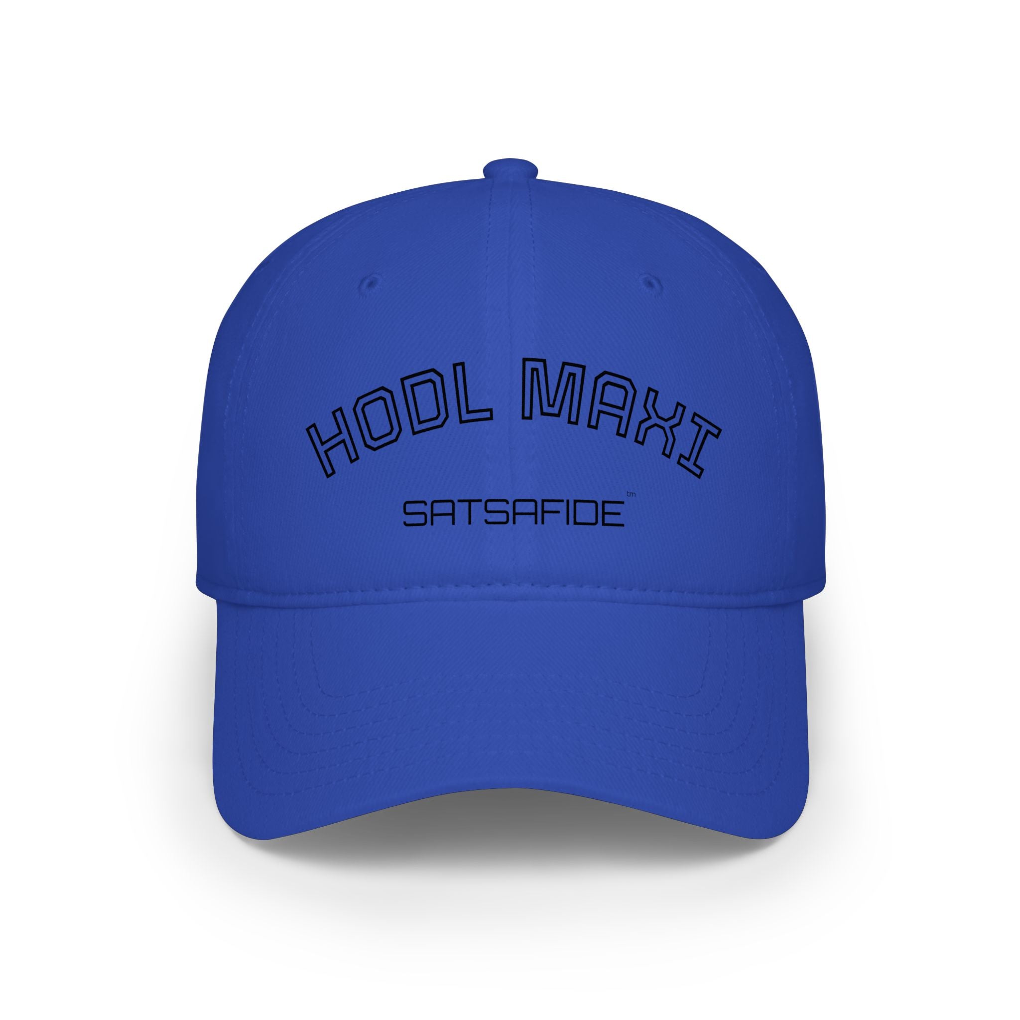 "HODL MAXI SATSAFIED" — Low Profile Easy Wear Baseball Hat | Crypto Gift