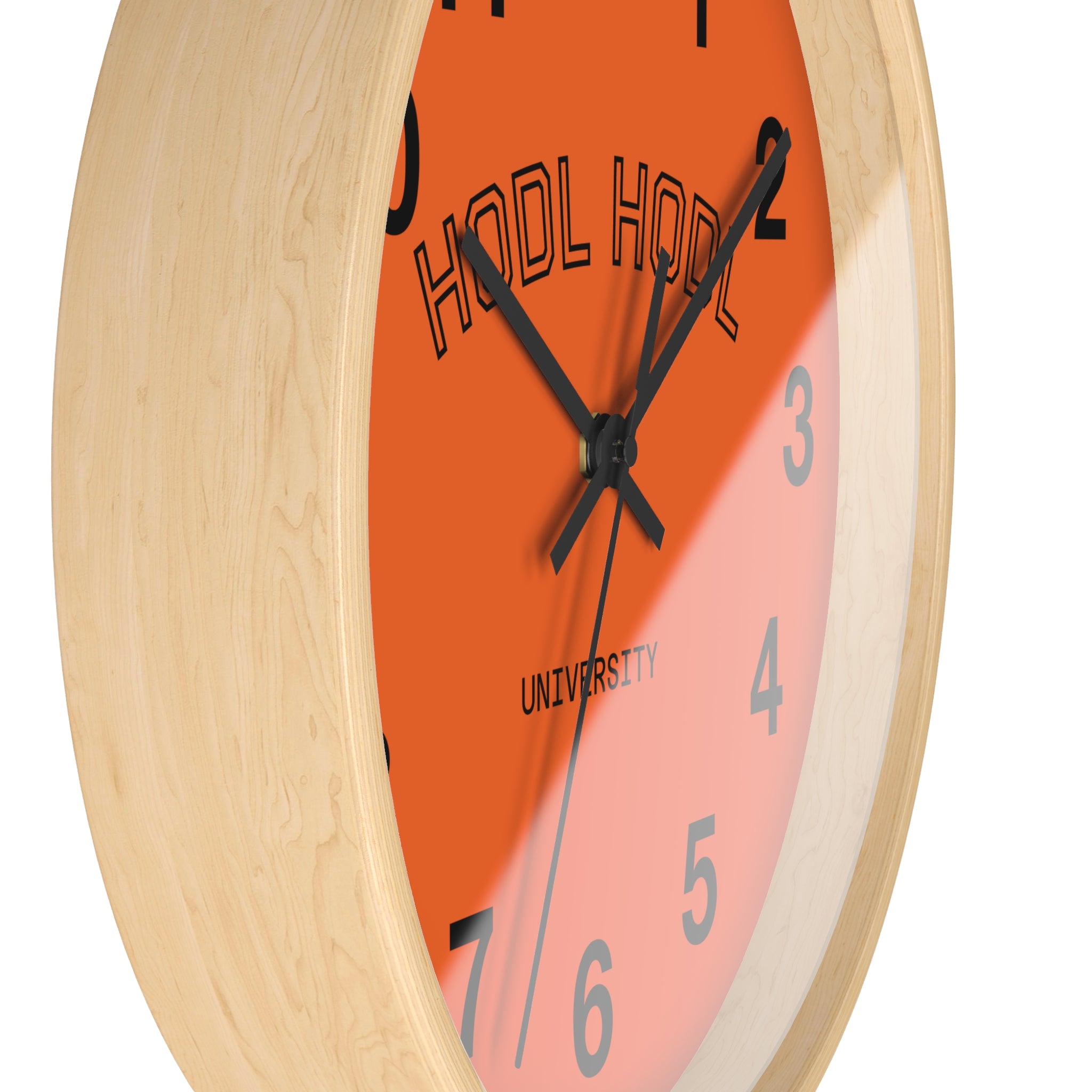 HODL HODL University Wall Clock — Bold Orange Crypto Decor