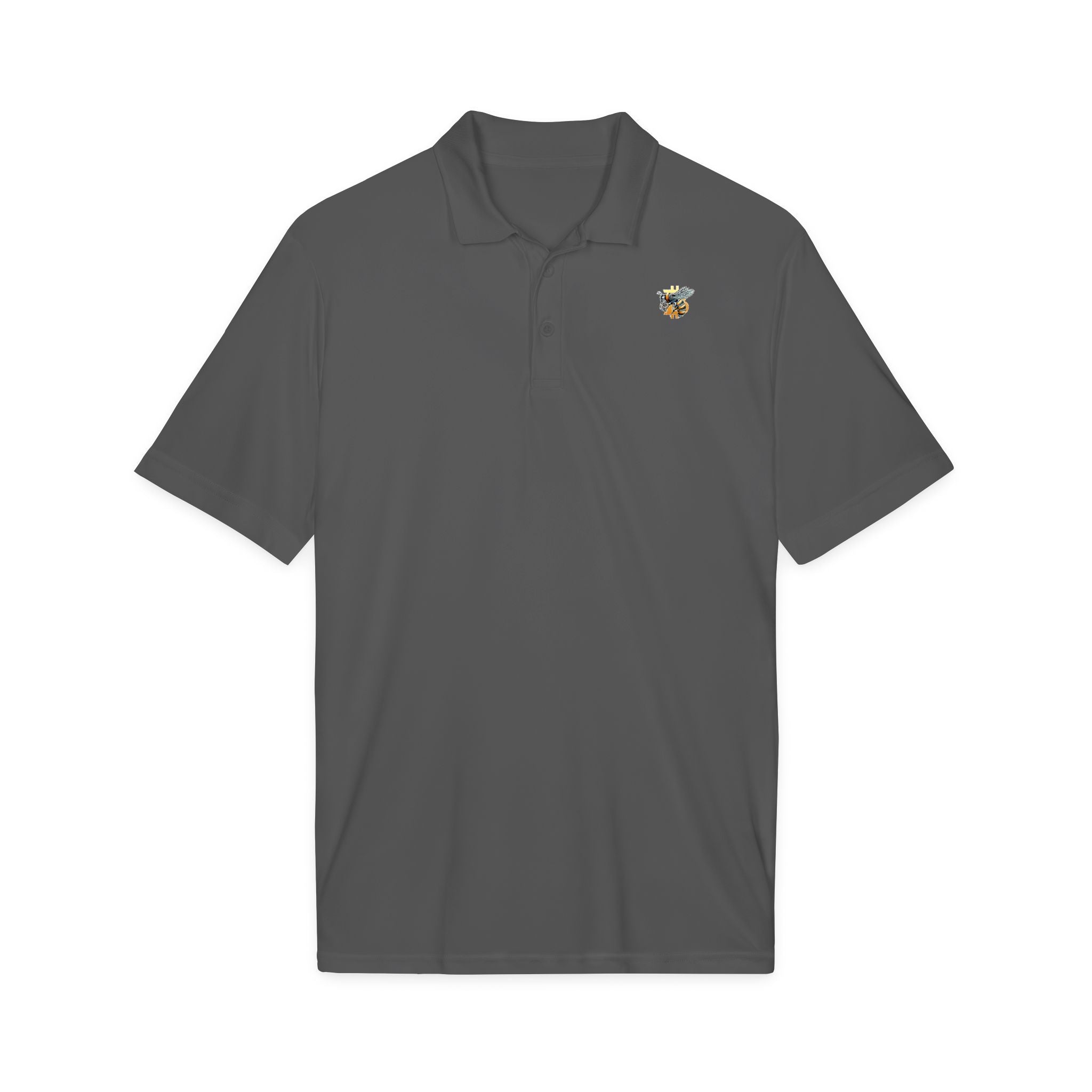 Bitcoin*Wasp Polo Shirt — Moisture-Wicking Performance Golf & Work Polo | Crypto Gift