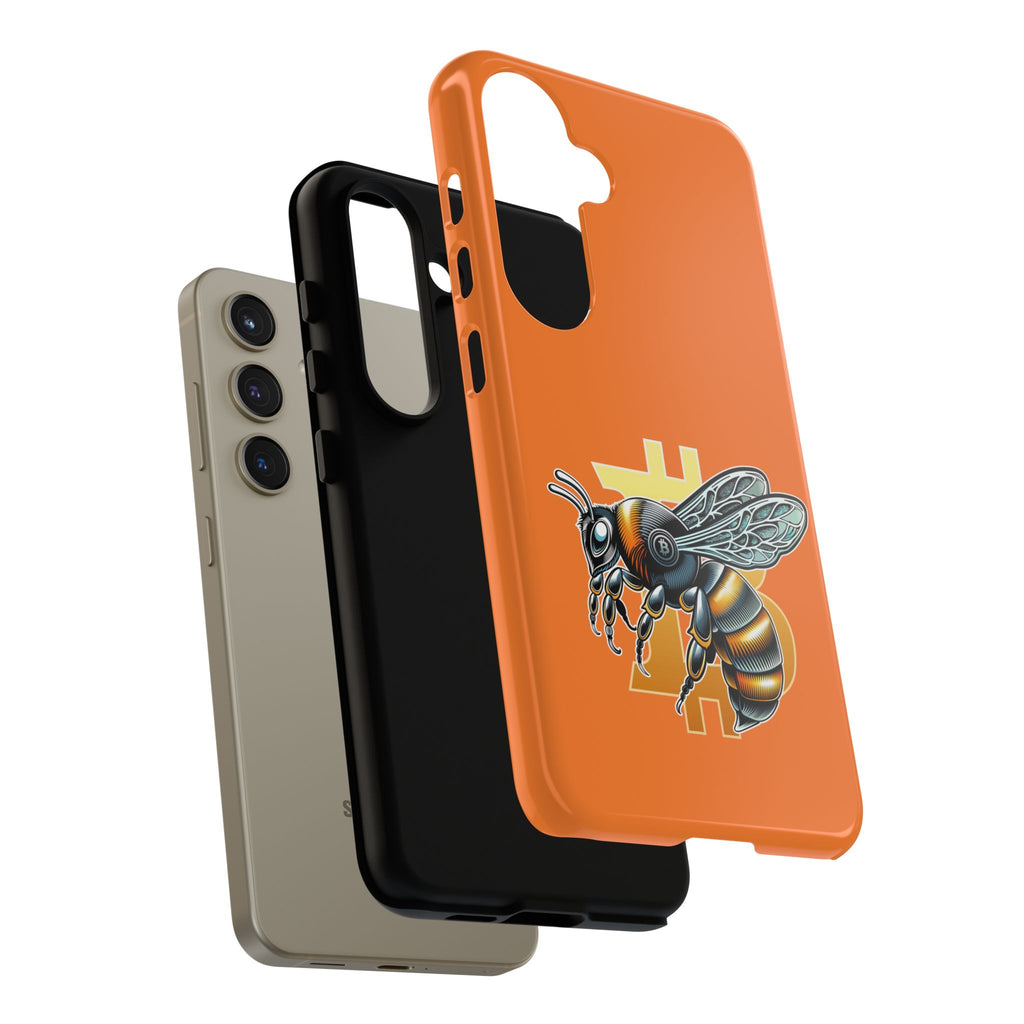 "CypherHornet-Bitcoin" Designer Phone Case - Bright Orange Protective Smartphone Cover | Crypto Gift