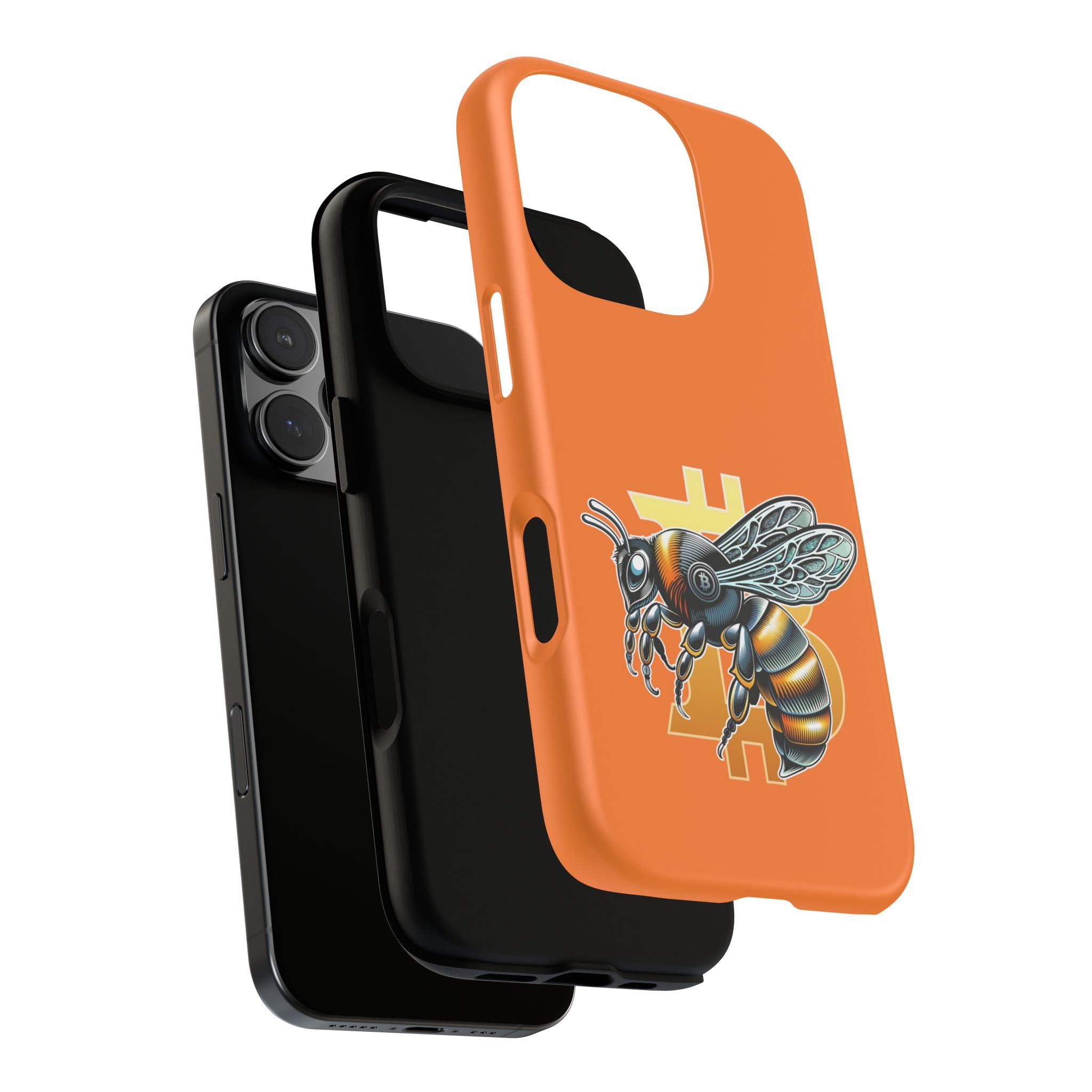 "CypherHornet-Bitcoin" Designer Phone Case - Bright Orange Protective Smartphone Cover | Crypto Gift