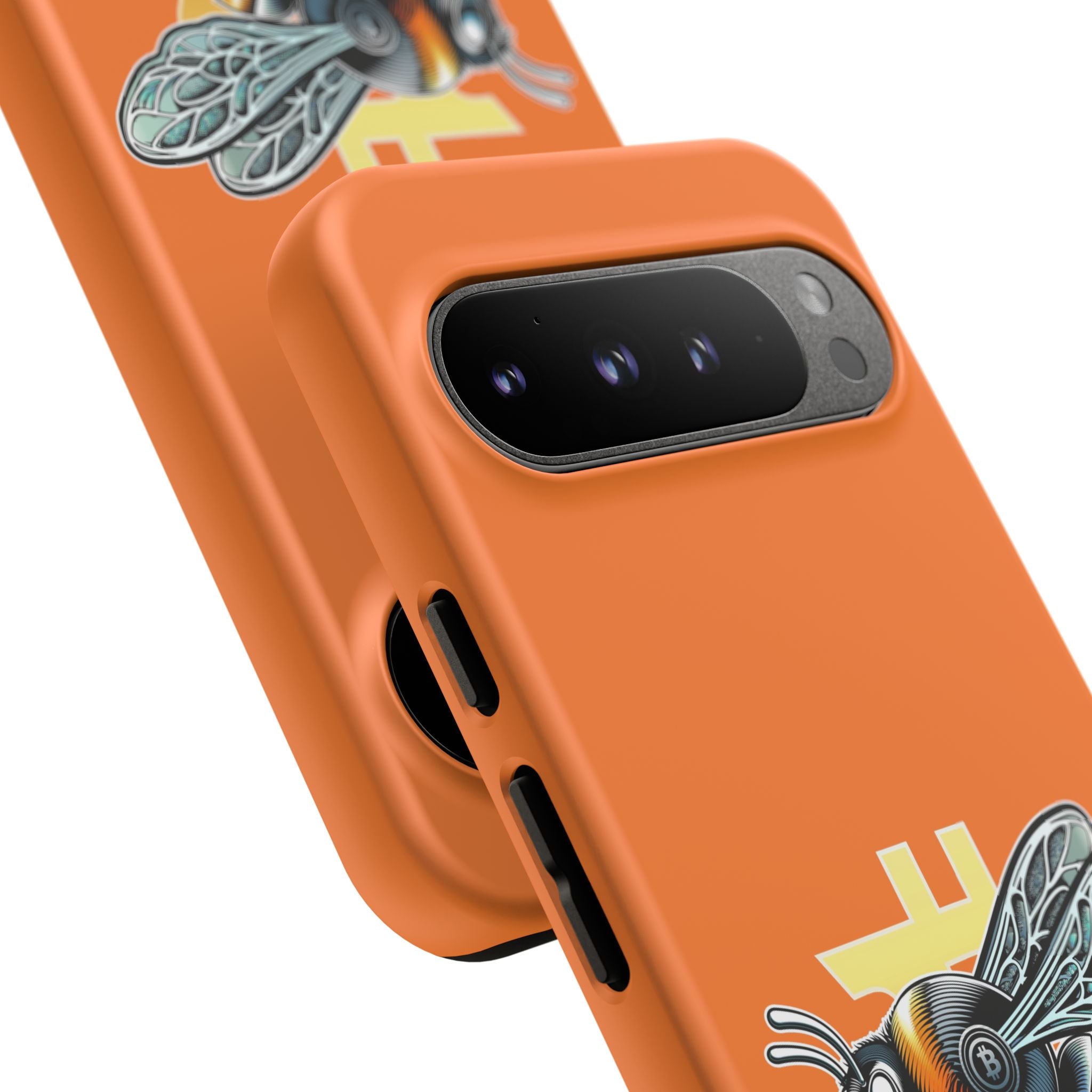 "CypherHornet-Bitcoin" Designer Phone Case - Bright Orange Protective Smartphone Cover | Crypto Gift