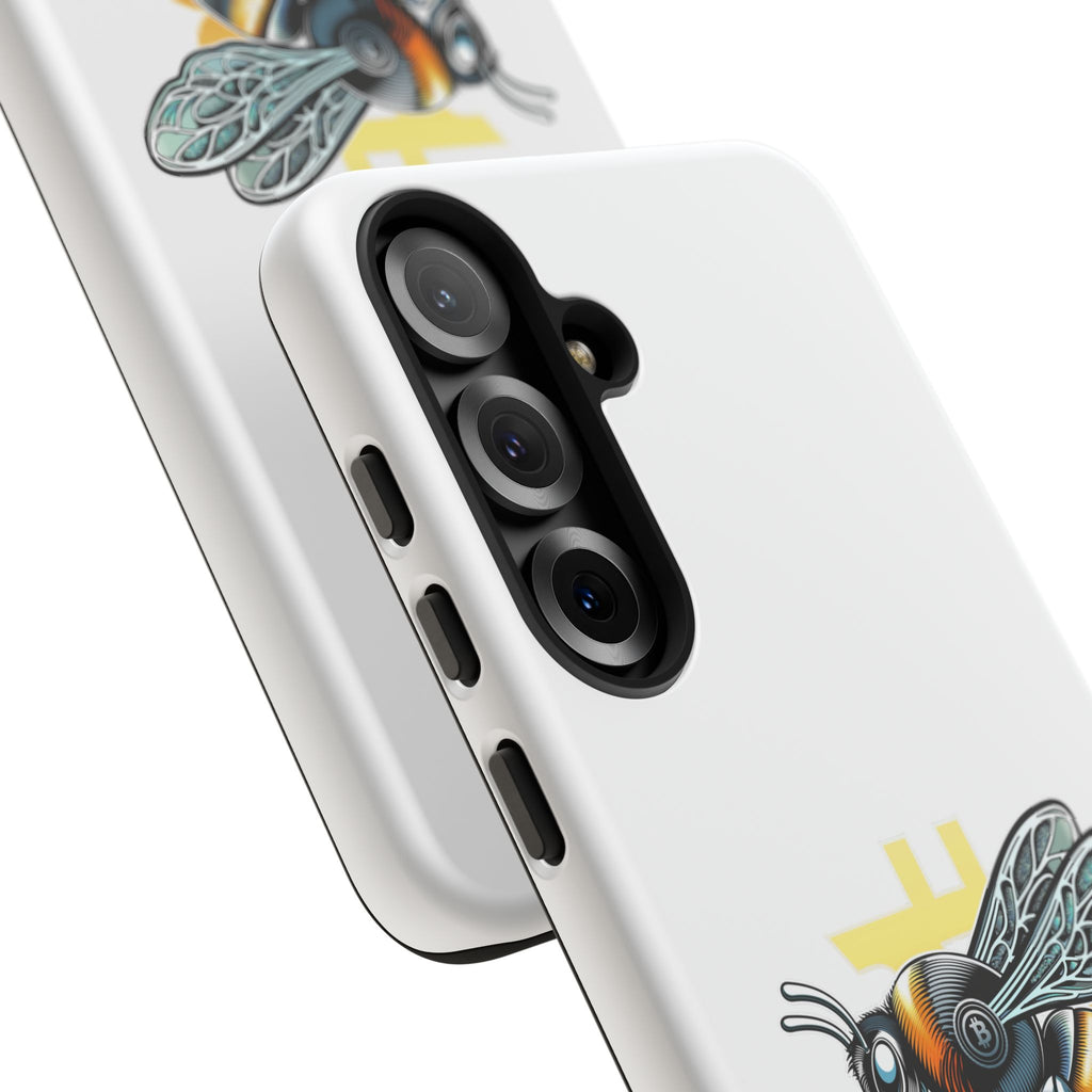 Bitcoin*Wasp Phone Case — Crypto Honeycomb Protective Tough Case | Crypto Gift