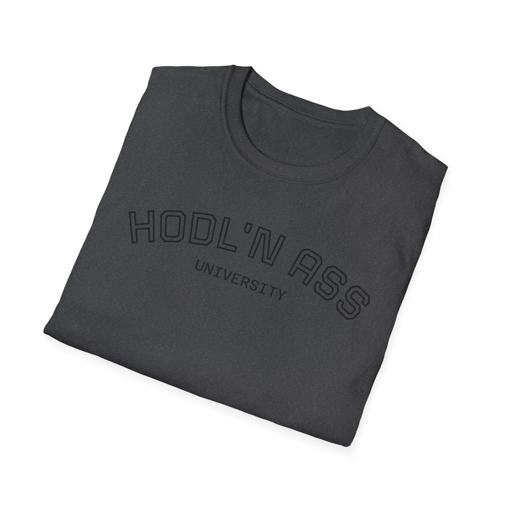 "HODL'N ASS" University BITCOIN T-Shirt — Crypto HODL Funny College Tee | Crypto Gift